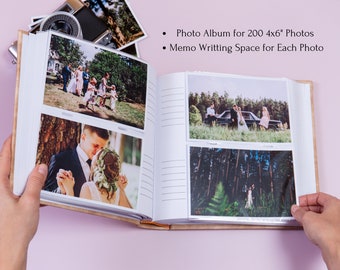 Personalized Leather Photo Album with sleeves /for 550-880 4x6 photos/our  adventure Book/Custom Wedding Scrapbook/Family Travel Photo Album