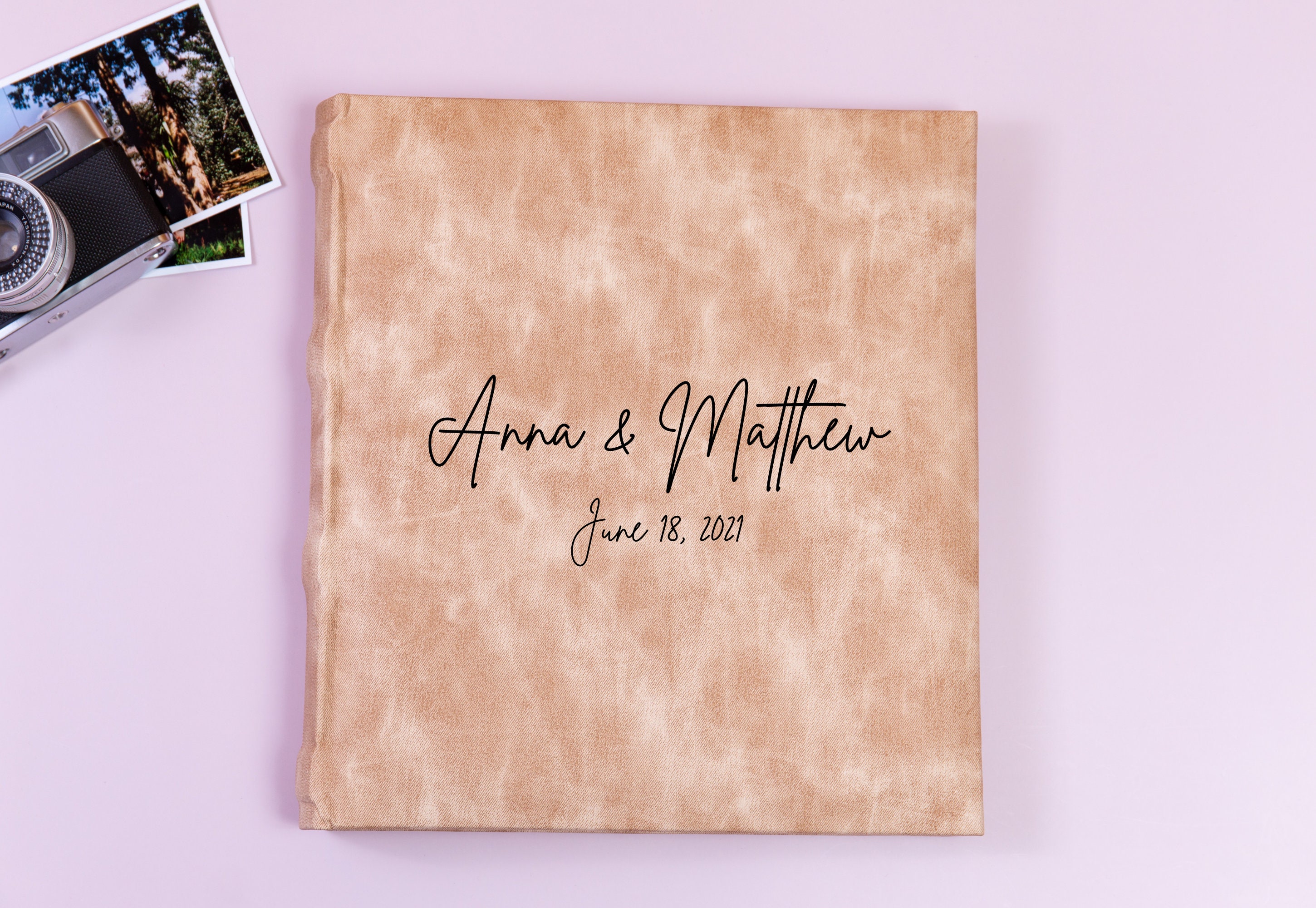 Personalized 4x6 Photo Album for 500 Photos. Large Wedding Photo Album With  500 4x6 Slip-in Sleeves. Vertical and Horizontal Photo Pockets 