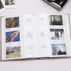 Album Instax Mini per 120 o 240 foto. Per foto Fujifilm Instax Mini 2x3" (5x7,5 cm), Instax Mini 12, 9, 8, 90, 99, Evo. Album Instax personalizzato.