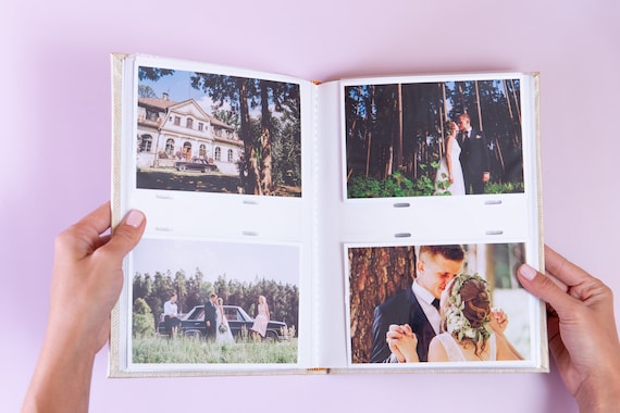 Personalized 4x6 Photo Album for 500 Photos. Large Wedding Photo