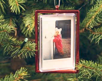 Instax Mini Christmas Ornament. Christmas Photo Frame for Fujifilm Instax Mini 8, 9, 11, 40, Evo. Photo 2x3". Fujifilm Instax Mini Ornament.