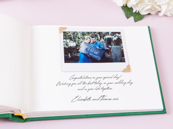 Personalized Wedding Guest Book 36 Pages. Custom Guest Book With Linen  Cover. Wedding Photo Album. Wedding Signing Book. Instax Guest Book. 