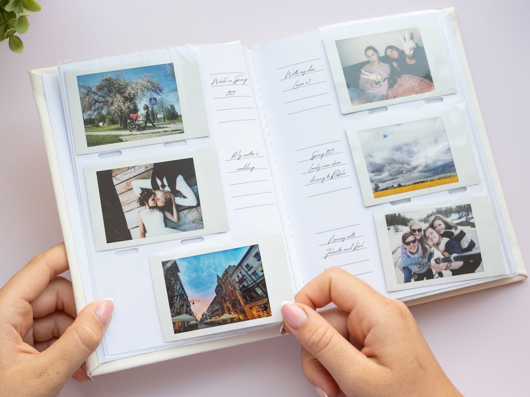 Instax Mini Photo Album: PU Leather, 120/240 Pockets, Personalized Polaroid  Book