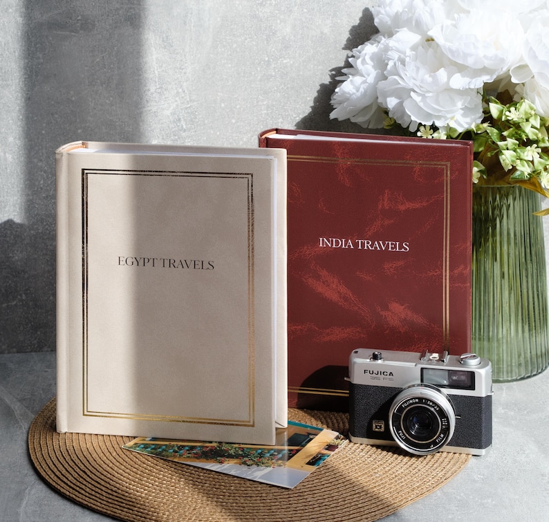 Personalized 6x8 Photo Album: Faux Leather Wedding Album With 50 or 100 ...