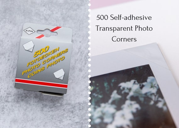 288 Autocollants Coins Photo Noirs - 20x20 Mm - Pour Albums, Scrapbooking, Cadres - Sans Acide