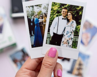 Stampe personalizzate 2x3, stampe Polaroid retrò, foto istantanee personalizzate. Foto Instax Mini personalizzate. Stampa foto digitali su Polaroid.