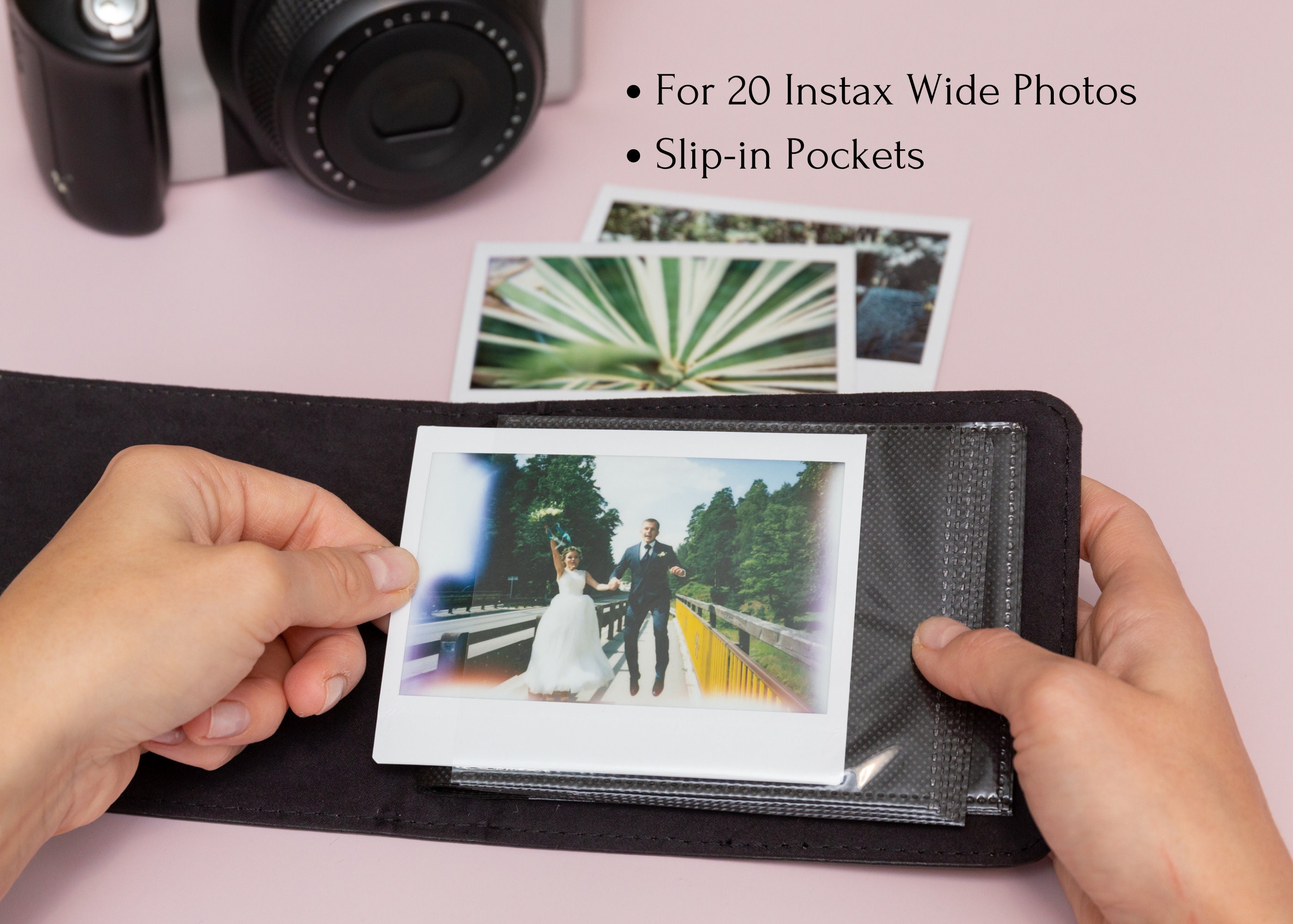 Álbum de fotos Instax Wide para 80 fotos. Personalizado / En blanco. Álbum  para Fujifilm Instax Wide 200, 210, 300, 500AF, FP-100c, impresora Link Wide  -  España