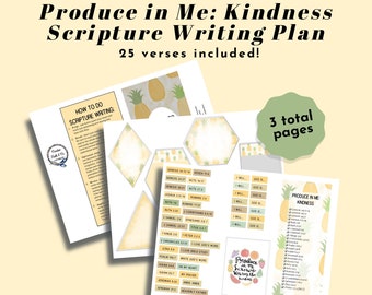 Scripture Writing Plan - Fruit of the Spirit: KINDNESS - Bible Journaling Printable Devotion Kit (Creative Faith Cutables)