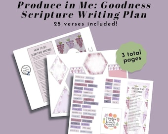 Scripture Writing Plan - Fruit of the Spirit: GOODNESS - Bible Journaling Printable Devotion Kit (Creative Faith Cutables)