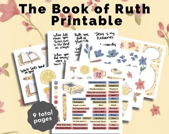 The Book of Ruth Printable | Bible Study Printables | How to Study the Bible (Creative Faith Cutables)