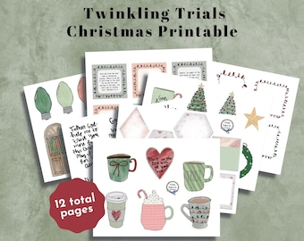 Twinkling Trials Christmas Printable - Bible Journaling Printable Kit (Creative Faith Cutables)