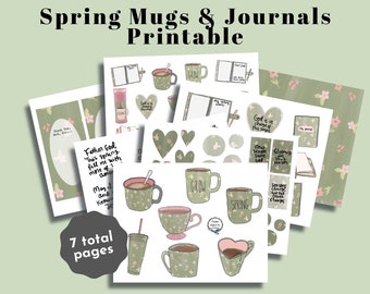 Spring Mugs & Journal Elements (Creative Faith Cutables)