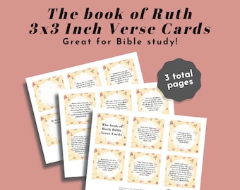 Book of Ruth Printable Verse Cards 3x3 inches (Creative Faith Cutables)