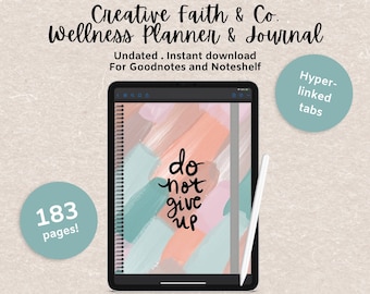 Undated Wellness Digital Planner | iPad Planner | Goodnotes Planner | Ultimate Digital Planner