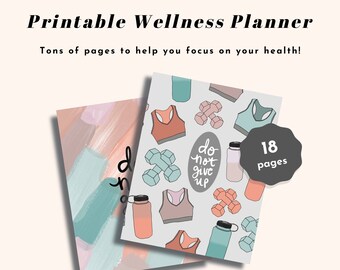 Printable Wellness Planner - Calendar Happy Planner Printable-Agenda-Printable Planner Bundle