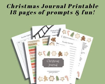 Christmas Guided Journal Printable | Holiday Printable Planner