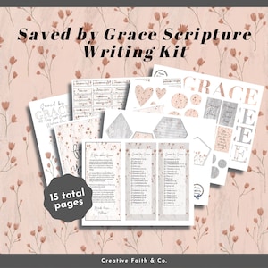 Free Bible Journaling Kit: Saved by Grace