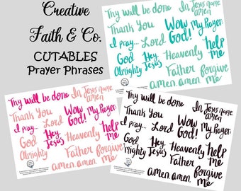 Bible Journaling Printable - Prayer Phrases for Prayer Journaling (Creative Faith Cutables)