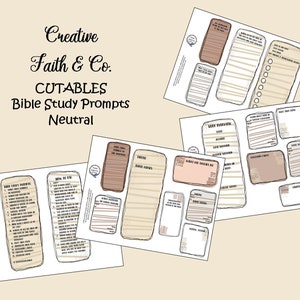 Wie man die Bibel studiert - Neutrale Bibel-Journal-Aufforderungen zum Ausdrucken (Creative Faith Cutables)