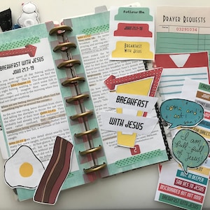 Bible Journaling Printable Devotion Kit - Breakfast with Jesus (Creative Faith Cutables)