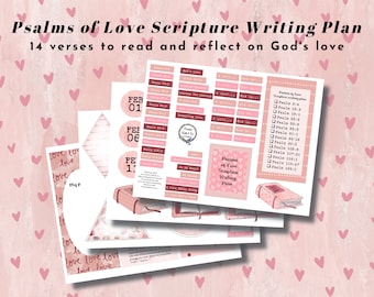 Psalms of Love Scripture Writing Plan: Volume 1 - Bible Journaling Printable Devotion Kit (Creative Faith Cutables)