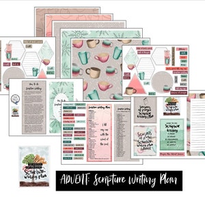 Scripture Writing Plan - Seasons of Prayer: Advent - Bible Journaling Printable Devotion Kit (Creative Faith Cutables)