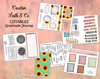 Bible Journaling Printable Devotion Kit - Gratitude Journal (Creative Faith Cutables)