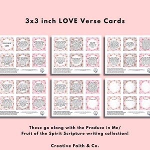 Fruit of the Spirit LOVE Druckbare Vers Karten 10x10cm | Produzieren Sie in mir Kollektion (Creative Faith Cutables)