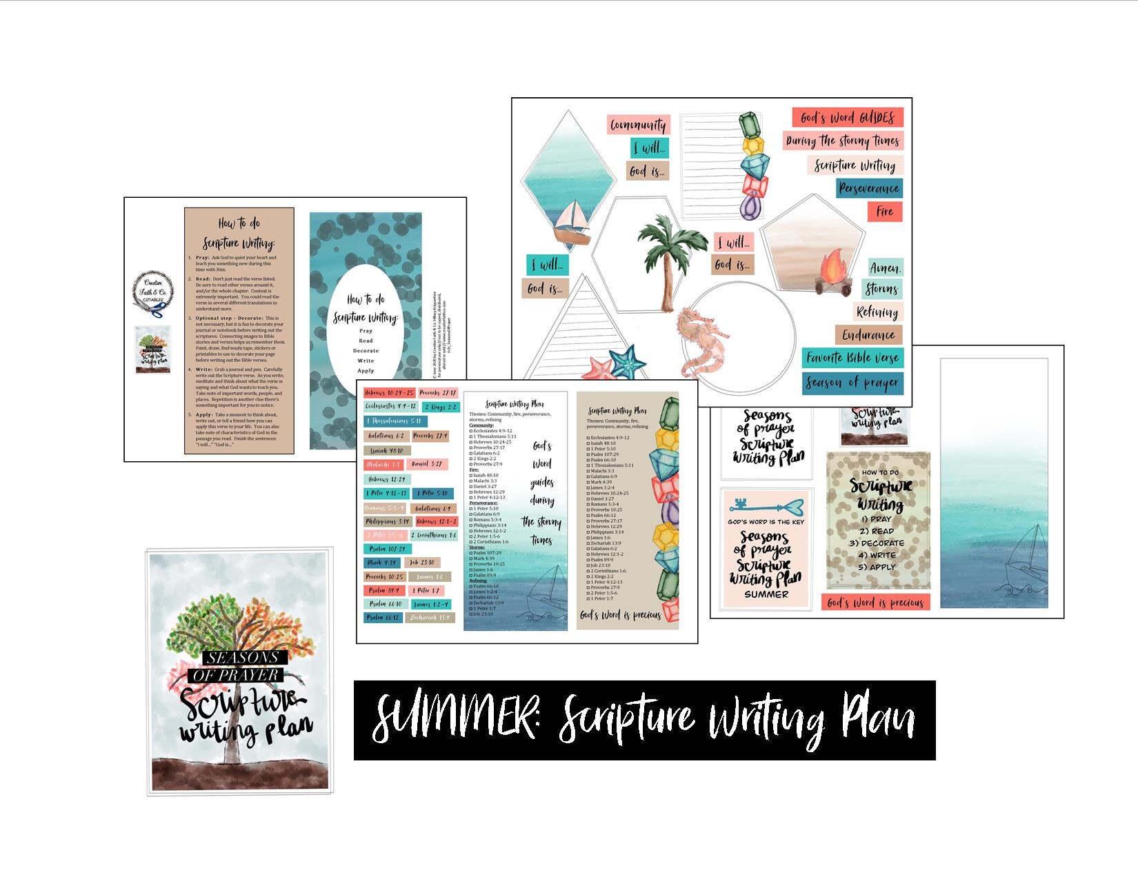 Scripture Writing Plan Seasons of Prayer: Summer Bible - Etsy