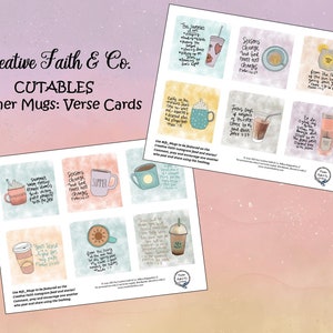 Summer Mugs Verse Cards - Bible Journaling Coffee Hot Chocolate Tea Printable (Creative Faith Cutables)