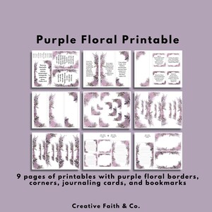 Florais Roxos: Versículos sobre Perdão - Diário Bíblico para Impressão (Creative Faith Cutables)