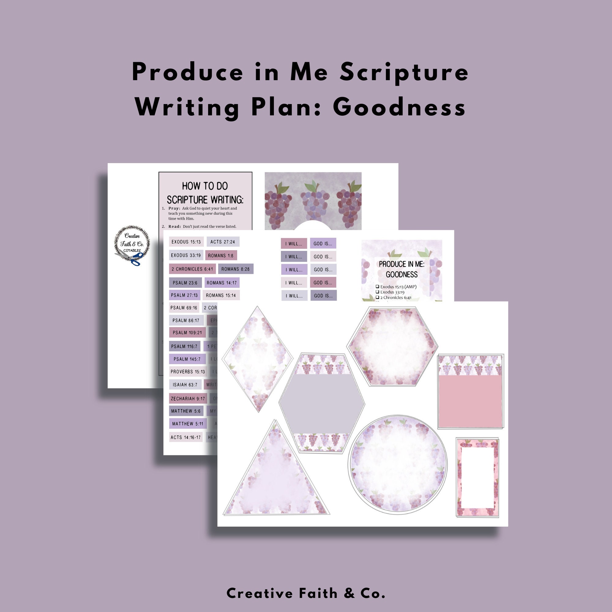 Scripture Writing Plan - Fruit of the Spirit: GOODNESS - Bible ...