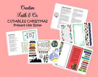 Christmas Bible Journaling Printable Devotion Kit - Prepare Him Room (Creative Faith Cutables)