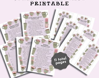 Spring Bucket List Printable | Spring Planner Printable (Creative Faith Cutables)