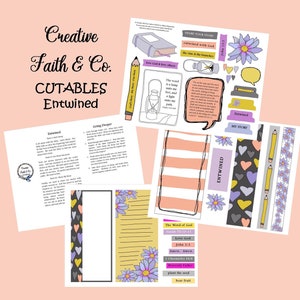 Bible Journaling Printable Devotion Kit - Entwined Printable (Creative Faith Cutables)