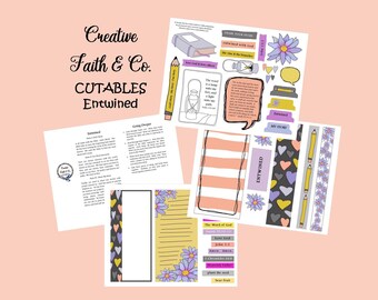 Zestaw do drukowania dziennika biblijnego - Entwined Printable (Creative Faith Cutables)