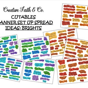 BRIGHTS Planner Bullet Journal Set Up Spread Ideas Printable-Happy Planner Printable-Agenda-Printable Planner Bundle