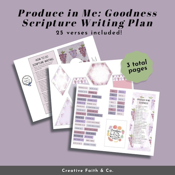 Fruit Of The Spirit Scripture Writing Plan