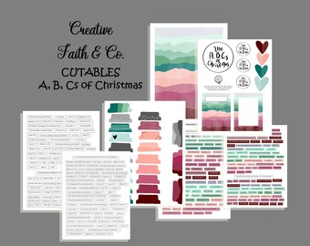 Bible Journaling Printable Devotion Kit - A, B, Cs of Christmas (Creative Faith Cutables)
