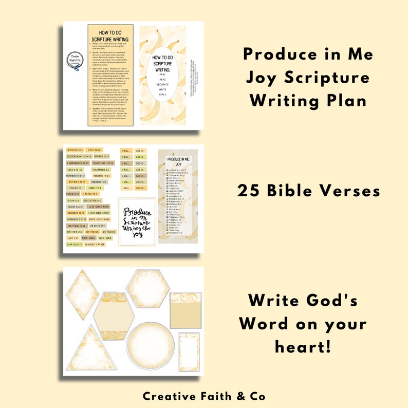 Scripture Writing Plan Fruit of the Spirit: JOY Bible | Etsy