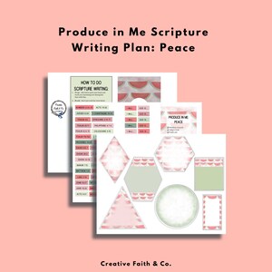 Watermelon Scripture Scripture Writing Plan - Fruit of the Spirit: PEACE - Bible Journaling ...