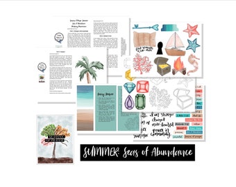 Bible Journaling Printable Devotion Kit - Seasons of Prayer: Summer Seas of Abundance (Creative Faith Cutables)