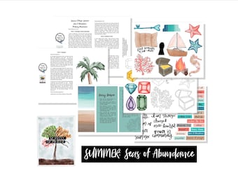 Bible Journaling Printable Devotion Kit - Seasons of Prayer: Summer Seas of Abundance (Creative Faith Cutables)