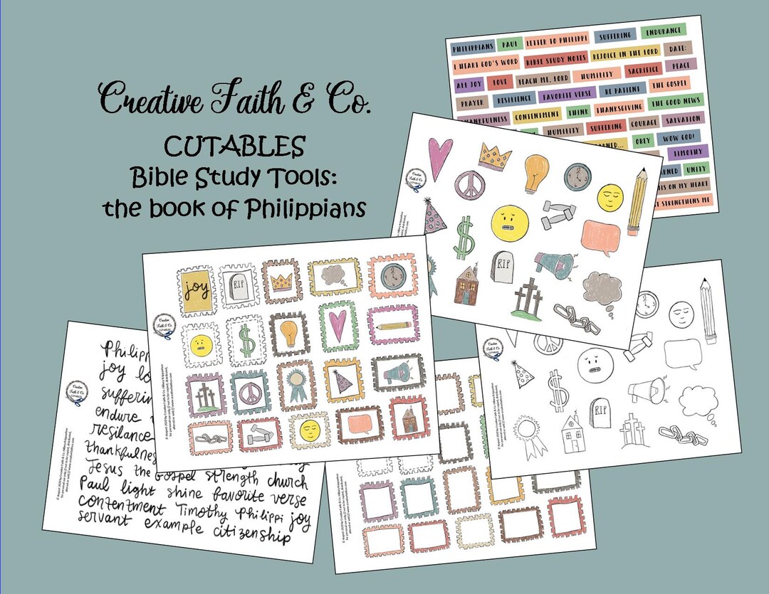 How to Study the Bible - Philippians Bible Journaling Printable (creative Faith Cutables) - Etsy