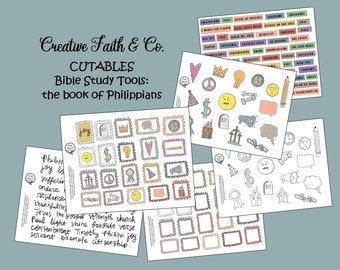 How to Study the Bible - Philippians Bible Journaling Printable (Creative Faith Cutables)