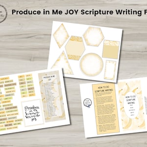 Scripture Writing Plan - Fruit of the Spirit: JOY - Bible Journaling Printable Devotion Kit (Creative Faith Cutables)
