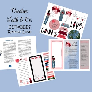 Bible Journaling Printable Devotion Kit - Release Love (Creative Faith Cutables)