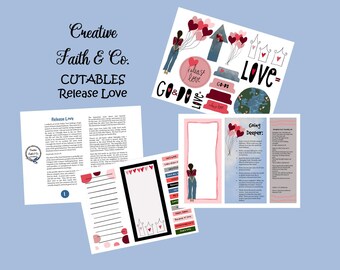 Bible Journaling Printable Devotion Kit - Release Love (Creative Faith Cutables)