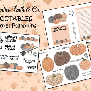 Floral Pumpkins - Bible Journaling Printable (Creative Faith Cutables)