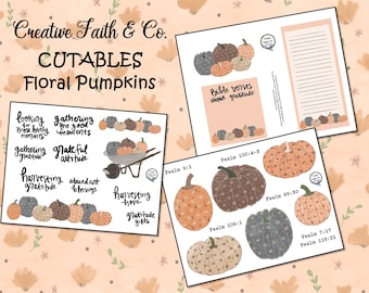 Floral Pumpkins - Bible Journaling Printable (Creative Faith Cutables)
